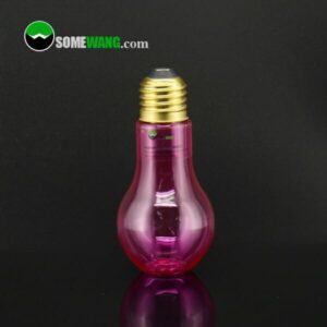 light bulb drinking plastic bottle