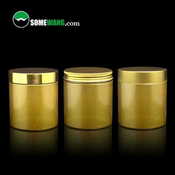 Three 89mm jars wholesale with lids displayed on a dark background, featuring the logo "somewang.com" at the top.