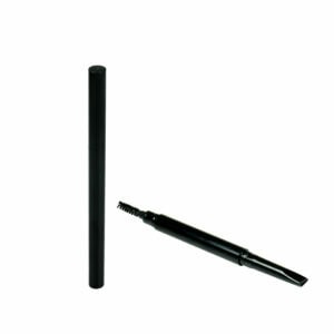 A SWC-CMA016 plastic eyebrow pen with brush next to its cylindrical cap on a white background.