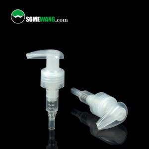 Two clear plastic dispensers with 24/410 Cream Lotion Pumps are displayed on a black background with the "SomeWang.com" logo.