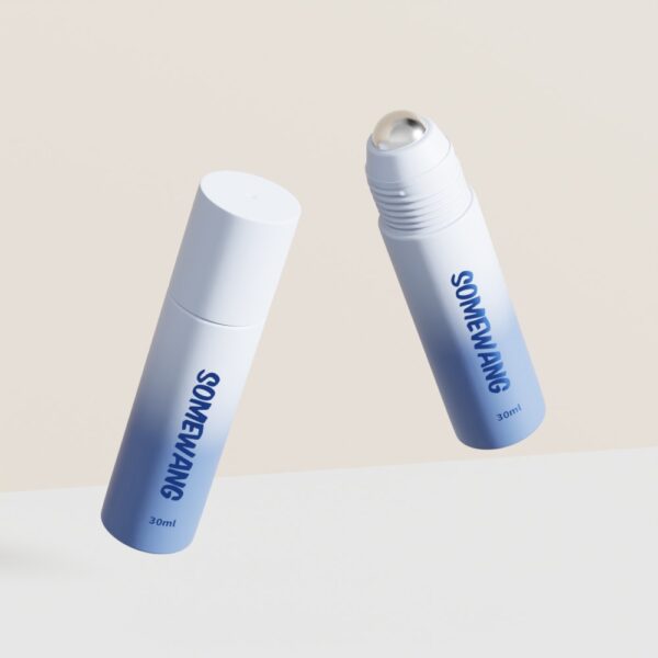 30ml PP White Eye Cream Roller Ball Bottle with White Cap