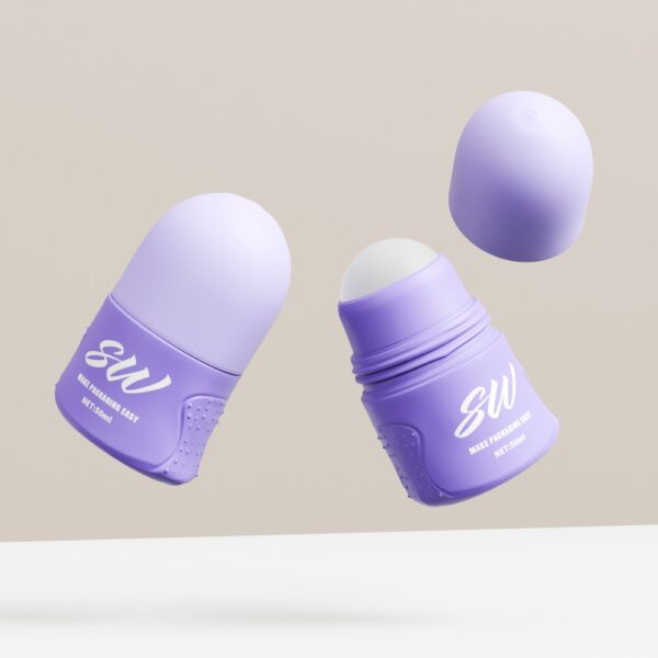 50g PP Round Roll-on bottle with Green Cap