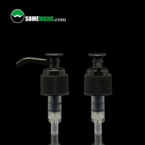 Two high quality!! plastic bottle usage liquid soap detergent lotion pumps against a dark background, with the website "somewang.com" displayed at the top.