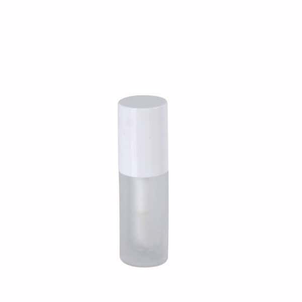 A small 4.5ml clear lip gloss tube with a gold cap, perfect for storing your favorite cosmetics.