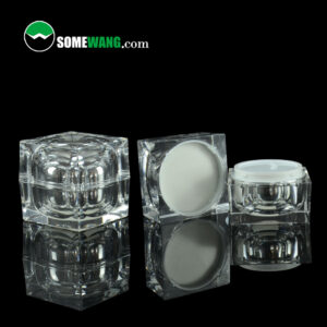 Square Plastic Jars with Lids