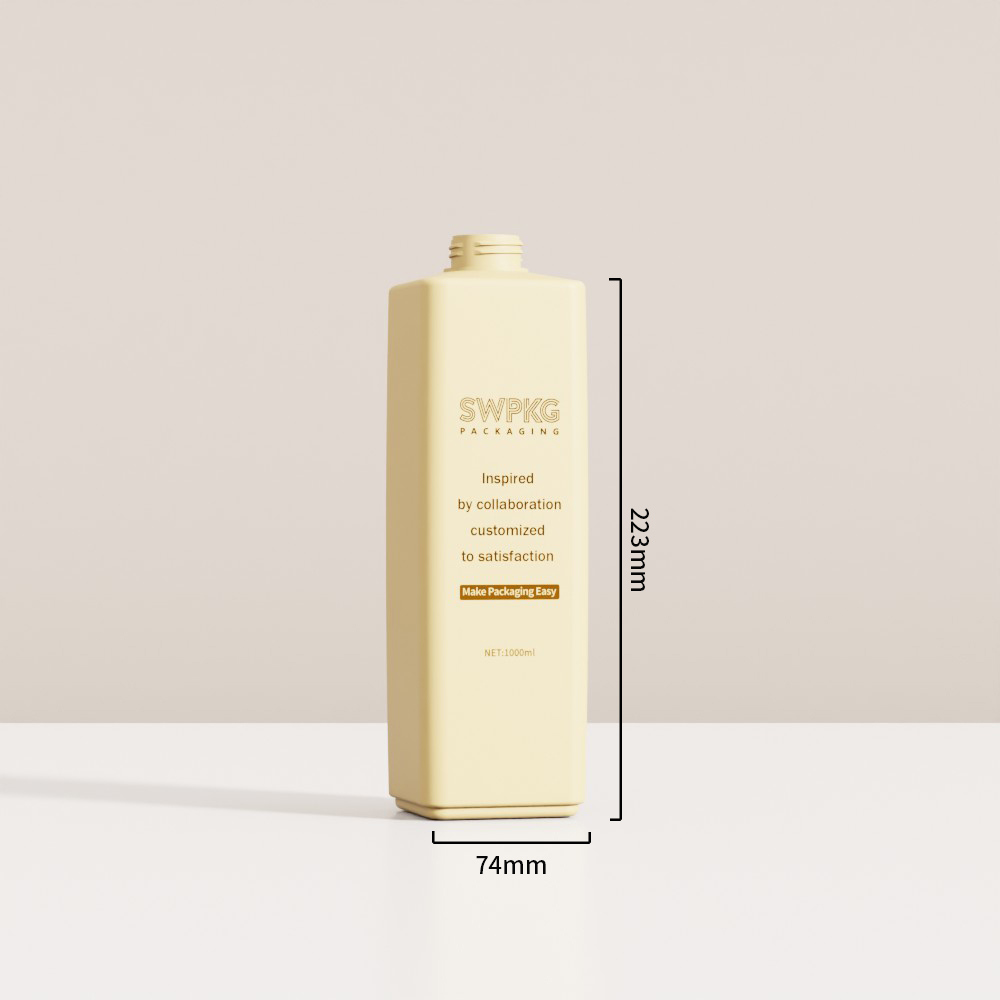 High Quality PE Bottle 100ml 1000ml Square Skin Care Packaging Shampoo Bottle - Image 4