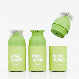 Three sleek 50ml green bottles labeled "Fast Delivery" are showcased on a plain background. Enjoy quick delivery for these stylish containers.