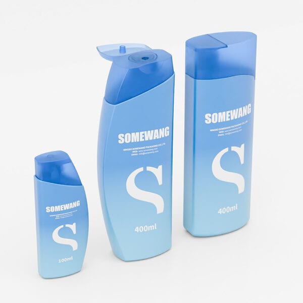 Hot Sale PE Empty Custom 100ml/400ml Shampoo Bottle with Flip Top Cap