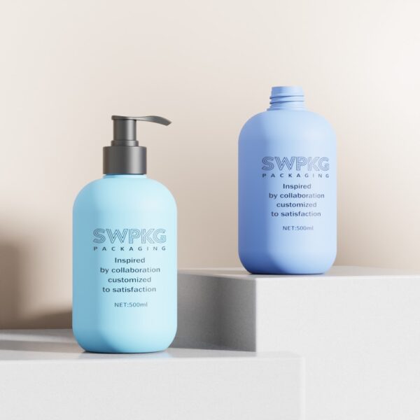 500ml Soft Touch Plastic HDPE Round Shoulder Bottle