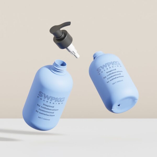 500ml Soft Touch Plastic HDPE Round Shoulder Bottle