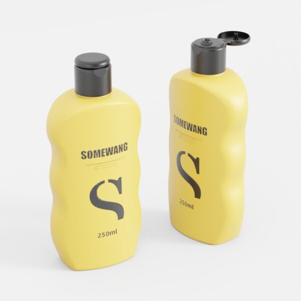 Wholesale 250ml Plastic HDPE Special-shaped Body Lotion Bottle with Caps