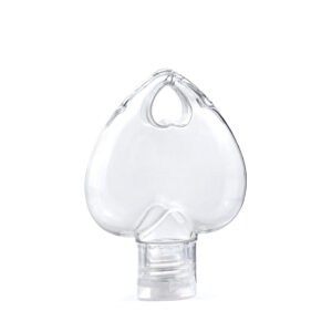 PETG Inverted heart-shaped bottle for home daily use with a stopper, against a white background.