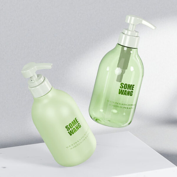 500ml PET Bulb Shape Bottle with Pump for Personal Care Shampoo Products - obrazek 3