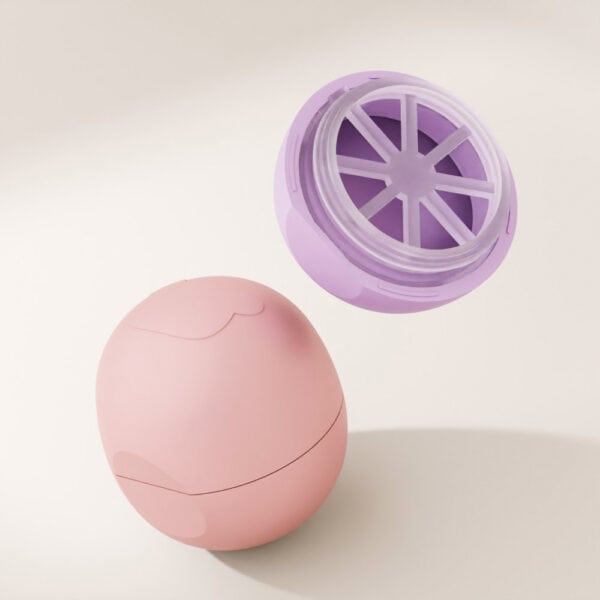 10g PP Deodorant Stick Container with removable purple lid, shown open with lid hovering above, ideal for a 10g deodorant stick.