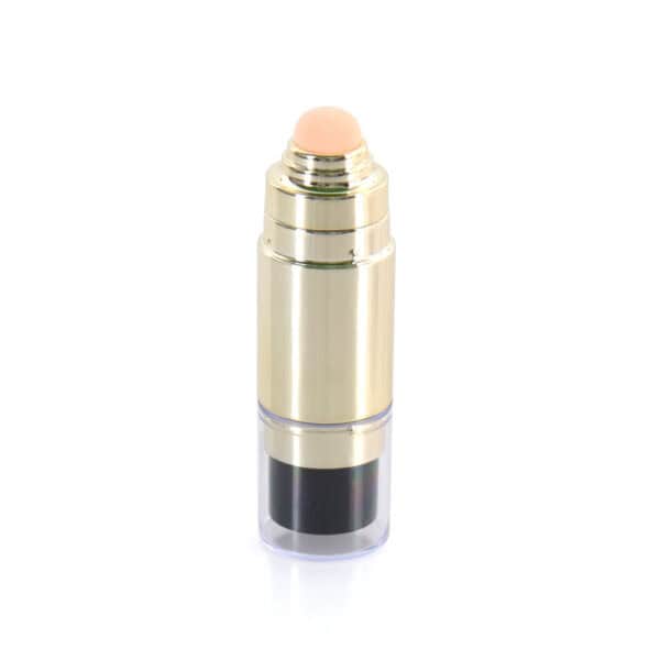 Concealer/highlighter stick with 5g capacity, sponge applicator, and transparent base. Model: SWC-CFC001-5.