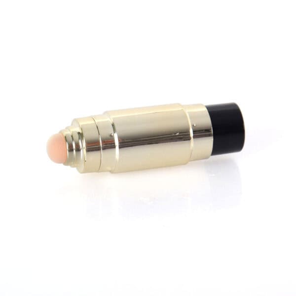 SWC-CFC001-5 empty 5g concealer/highlighter stick with black cap and sponge tip on white background.