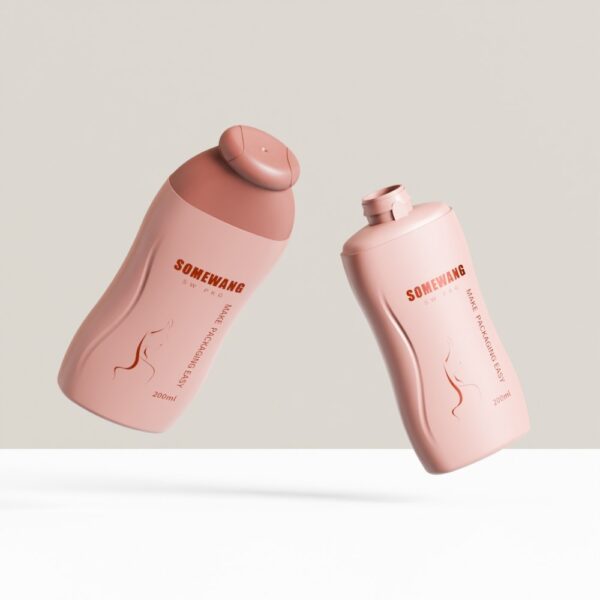 SOMEWANG 200ML PE Cute Bottle for Personal Care Use