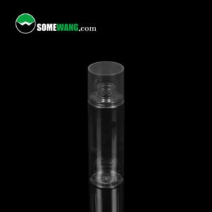 A SOMEWANG 110ML PET spray bottle for toner with custom color and printing stands upright. "somewang.com" with a green and white logo appears in the top left.