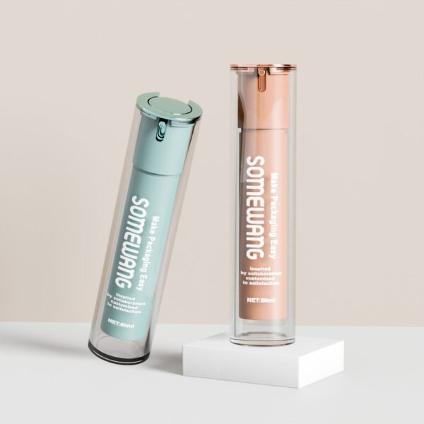 50ml Acrylic Airless Luxury Cosmetic Bottle D38mm for Oil Cream