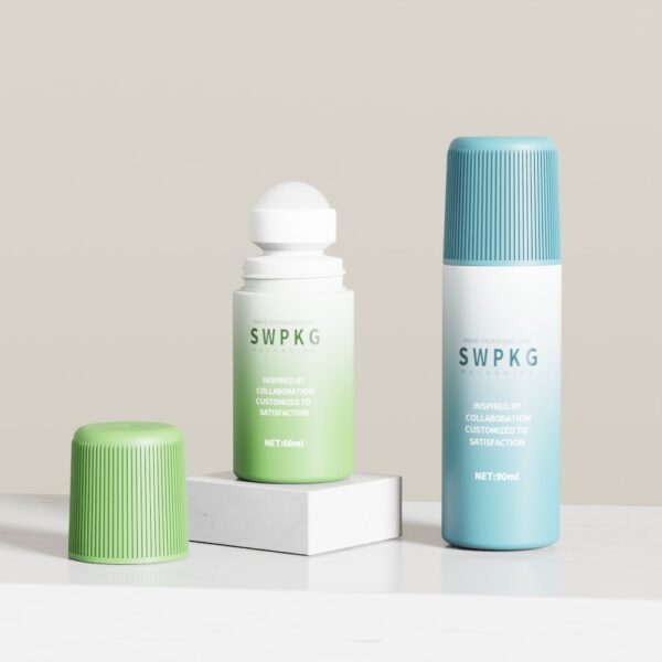 PP Refillable Rollerball Bottle D38mm PCR Available, 60ml 90ml