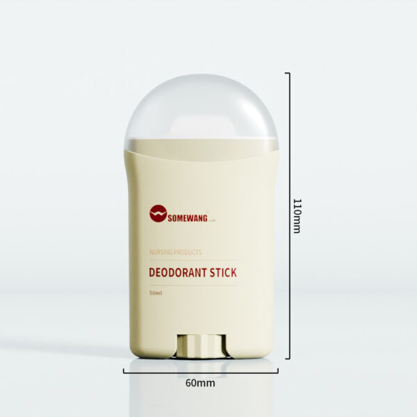 Бежевый «Somewang Deodorant Stick 50 мл», высота 110 мм, ширина 60 мм.