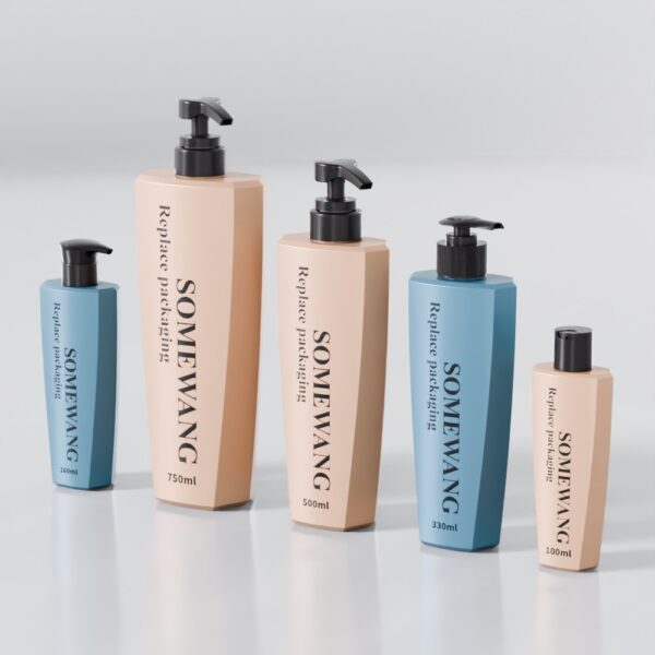 160ml 500ml 750ml PET PETG Body Lotion Pump Bottle