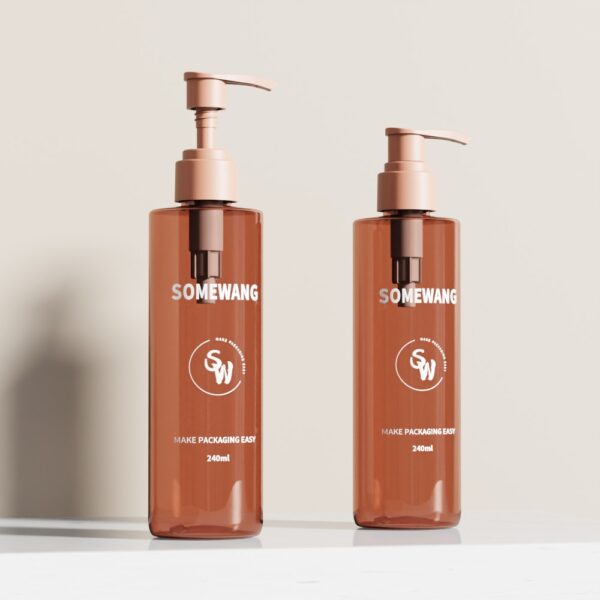 Customized 240ml PET Cylinder Bottle for Lotion