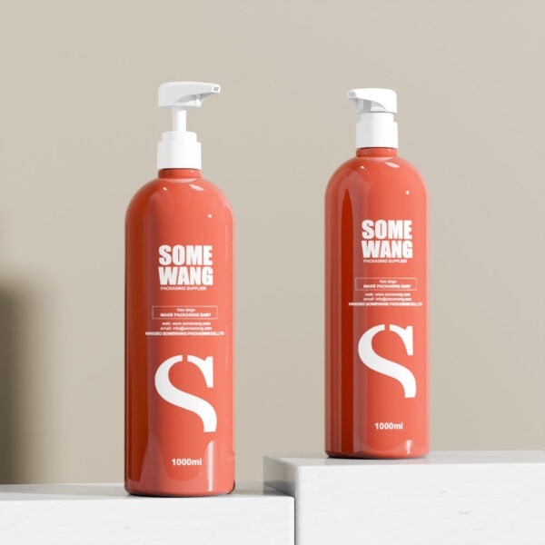 Customized 1000ml PET Bottle with Lotion Pump