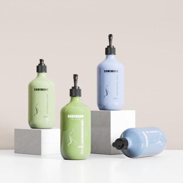 Customized 28/410 350ml PET Bottle with Lotion Pump