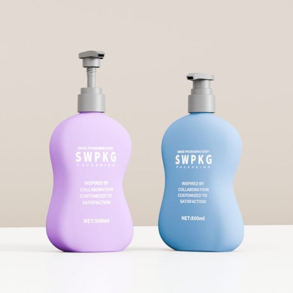 Customized 500ml HDPE Special-shaped Bottle with Pump