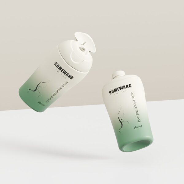 Customized 100ml PET Shampoo Bottle with Flip-top Cap - Image 2