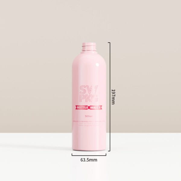 Customized 500ml PET Round Shoulder Bottle with Lotion Pump - Image 3