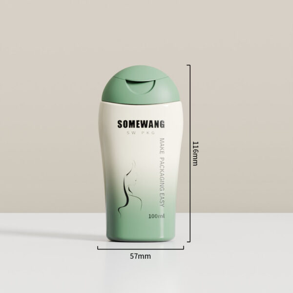 Customized 100ml PET Shampoo Bottle with Flip-top Cap - Image 3