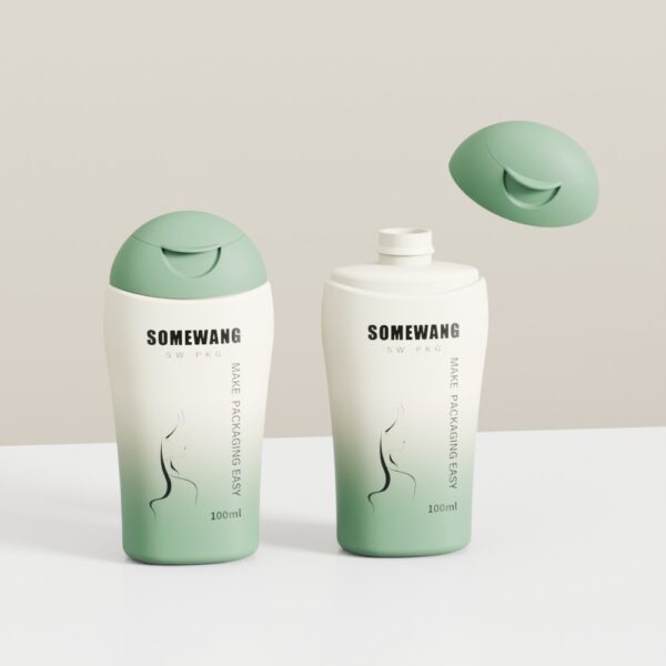 Customized 100ml PET Shampoo Bottle with Flip-top Cap - Image 4