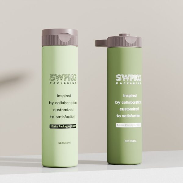 Customized 350ml PE Squeezable Bottle with Flip-top Cap
