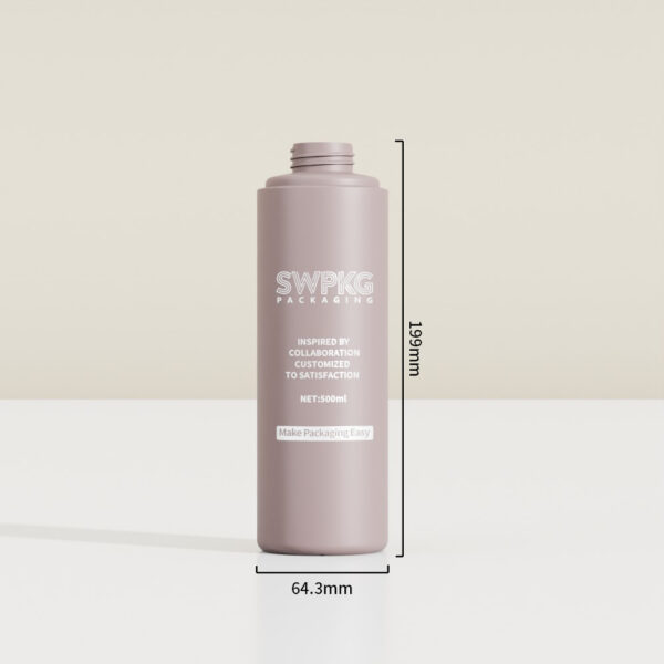Customized 500ml HDPE Cylinder Bottle with Lotion Pump - Image 3