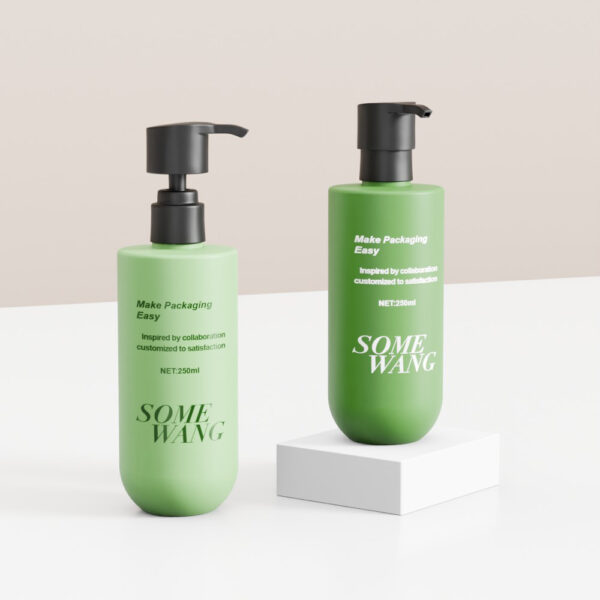 Customized 250ml HDPE Bottle with Lotion Pump