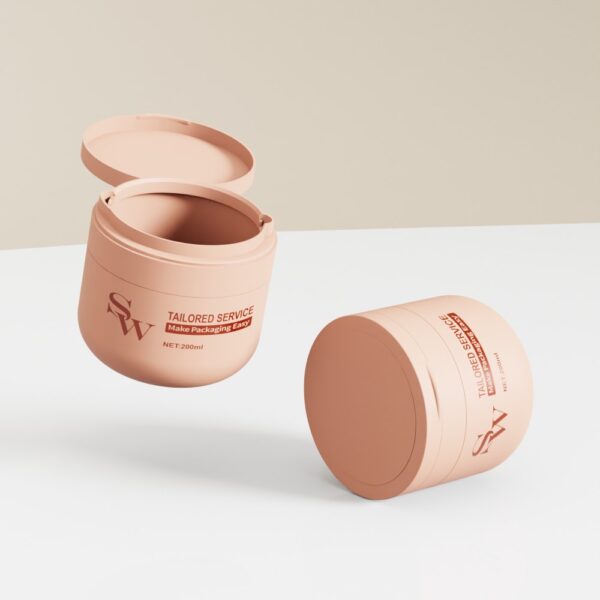 Customized 200ml PP Double-wall Jar with Flip-top Cap