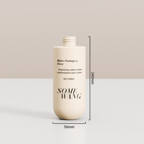 250ml HDPE Bottle Plastic Cylinder Bottle With Flip-top Cap Cosmetic Bottle