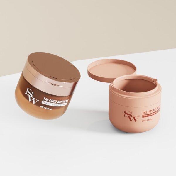 Customized 200ml PP Double-wall Jar with Flip-top Cap