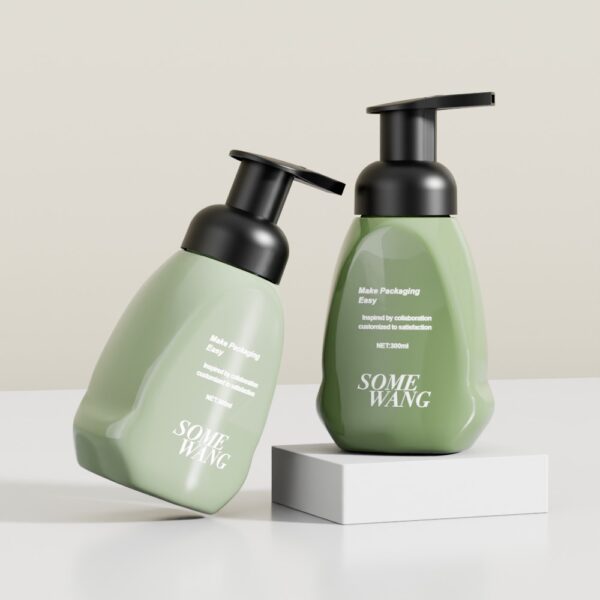 Customized 300ml PET Special-shaped Bottle with Foam Pump