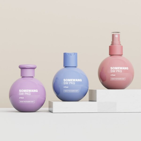 Customized Bowl-shaped 175ml PET Bottle with Different Kinds Closures