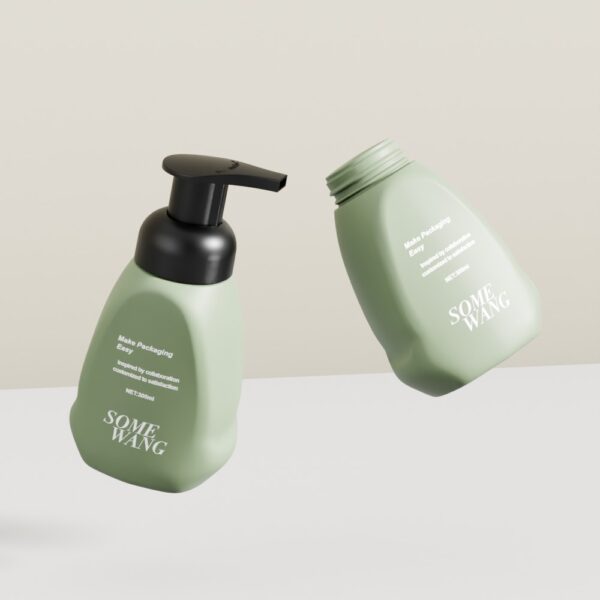 Customized 300ml PET Special-shaped Bottle with Foam Pump