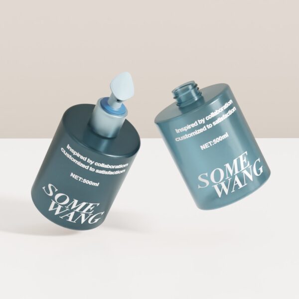 Customized 500ml PET Cylinder Bottle with Lotion Pump