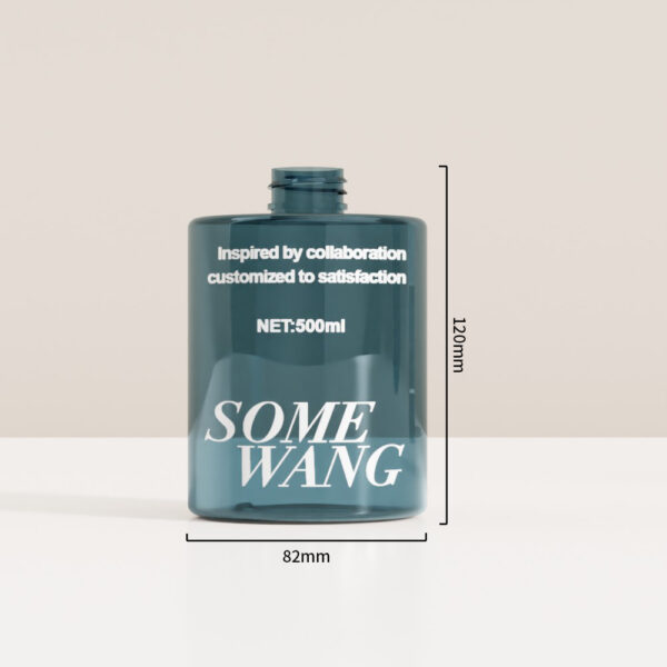 Customized 500ml PET Cylinder Bottle with Lotion Pump