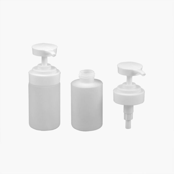 Customized 100ml HDPE Cylinder Bottle with Lotion Pump