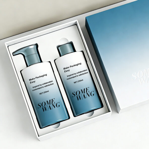 Customized 250ml PET Cylinder Lotion Bottle