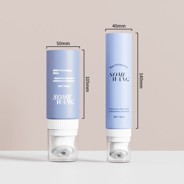 Customized 100/120ml Brush head tube Cosmetic personal care packaging