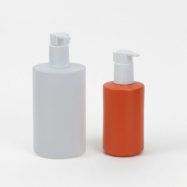 Customized 240ml 500ml HDPE Cylinder Bottle with Lotion Pump